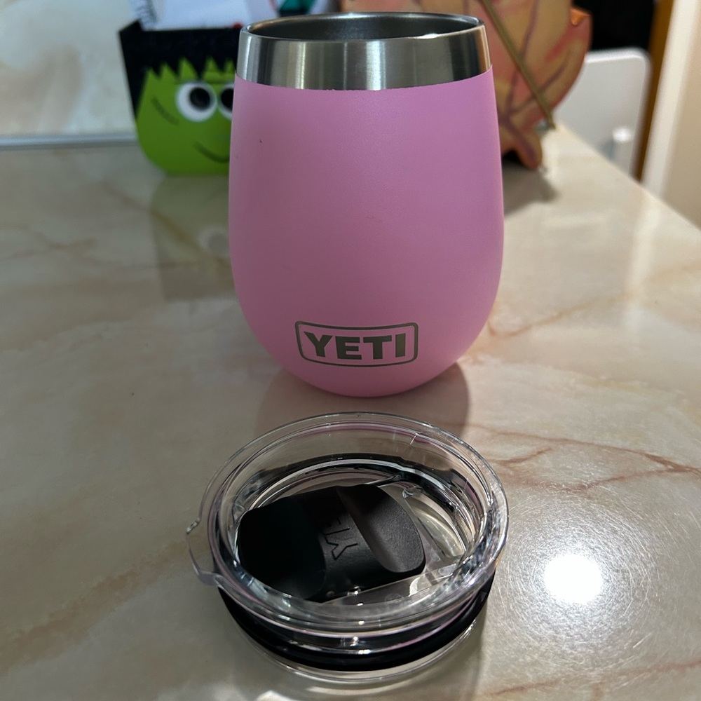 Yeti Pink Wine Tumbler with Lid